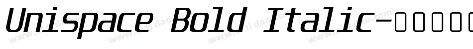 Unispace Bold Italic字体转换